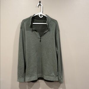 Men's Green Quarter-Zip Sweater